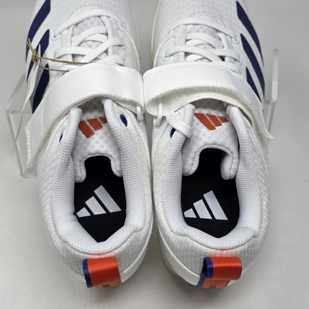Adidas Powerlift 5 Weightlifting Shoes Men's Size 5 White Blue Orange JP9878 New